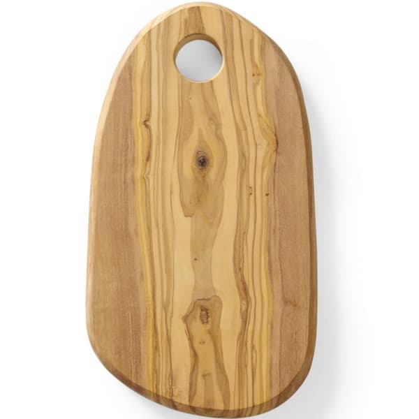 Serveringsbräda i olivträ med öppning 250 x 165 x 18 mm - Hendi 505229