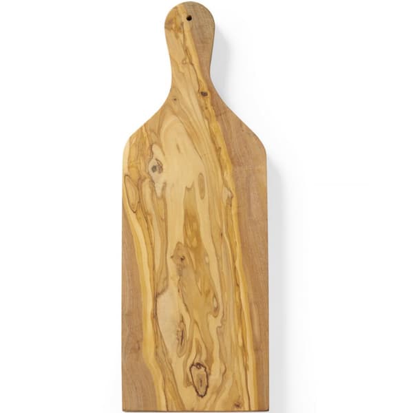 Serveringsbräda i olivträ med handtag 400 x 140 x 18 mm - Hendi 505250