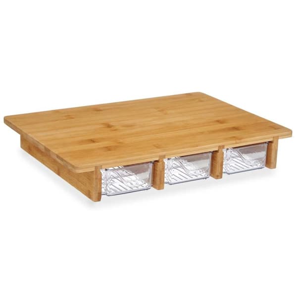 Skærebræt Kinvara KT216001-4 Brun Gennemsigtig 40 x 6 x 28 cm