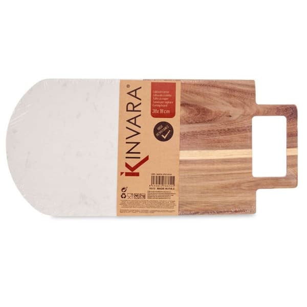 Skærebræt Kinvara 78372 Hvid 18 x 1,5 x 38 cm (8 enheder)