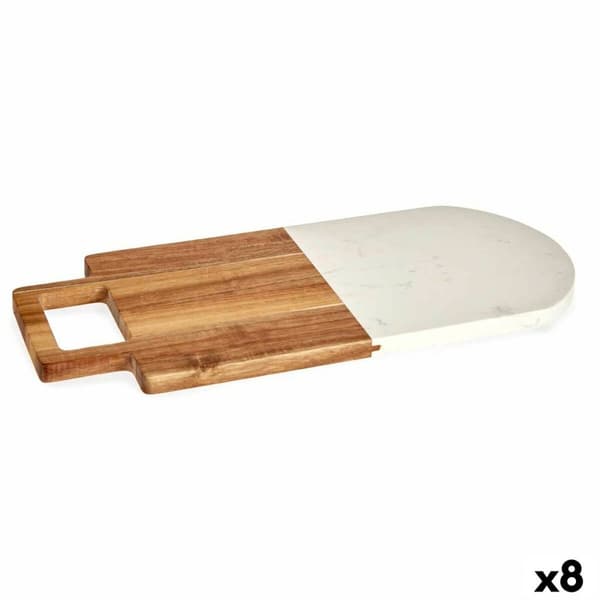 Skærebræt Kinvara 78372 Hvid 18 x 1,5 x 38 cm (8 enheder)