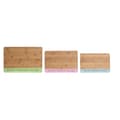 Miniatyrbilde 3 av 4: Skjærebrett DKD Home Decor Blå Grønn Rosa Bambus 33,5 x 22,4 x 1,2 cm