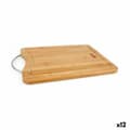 Miniatyrbilde 1 av 3: Skjærebrett Quttin Brun Sølv Metall Bambus 27 x 20 x 1,5 cm (12 enheter)