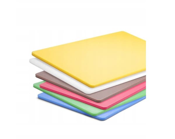 Sæt med 6 skærebrætter HACCP GN 1/1 HENDI, 530x325mm, HDPE 500, farvede, 10mm