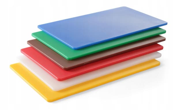 Sæt med 6 skærebrætter HACCP GN 1/1 HENDI, 530x325mm, HDPE 500, farvede, 10mm