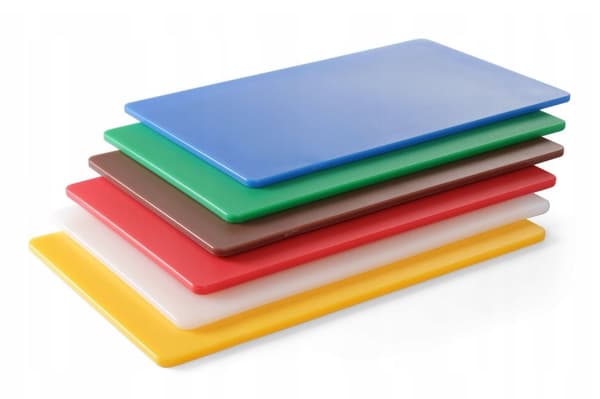 Sæt med 6 skærebrætter HACCP GN 1/1 HENDI, 530x325mm, HDPE 500, farvede, 10mm