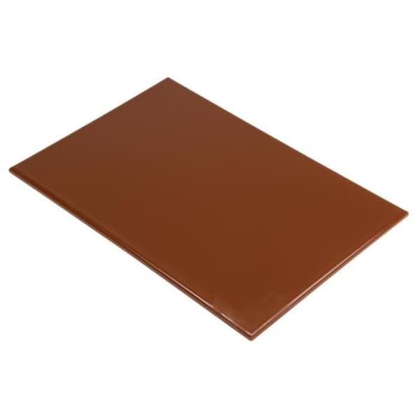 Skärbräda 600 x 450 x 12 mm hög densitet brun - Hygiplas