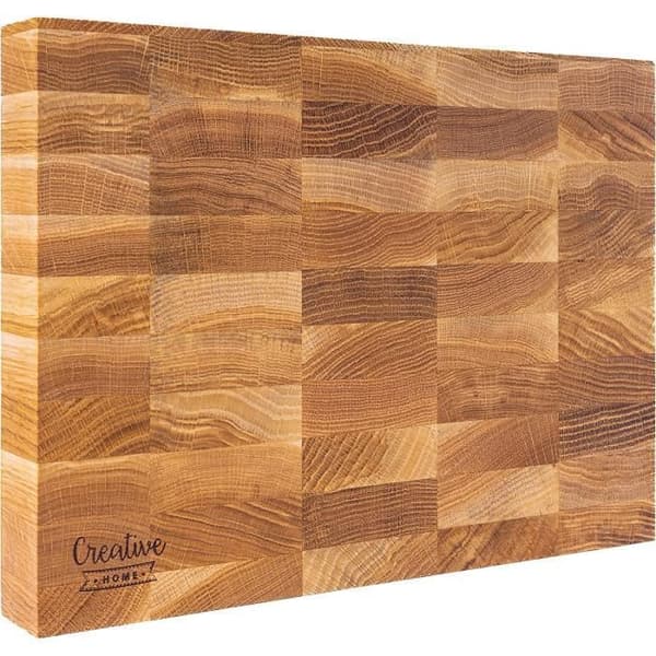 Träskärbräda - Stor skärbräda - Professionell skärbräda - 32 x 24 x 4 cm - Bokträ