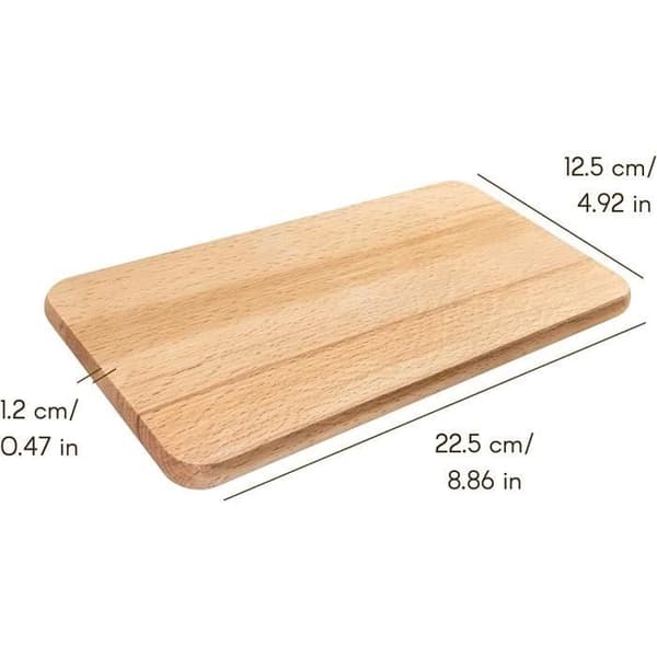 Creative Home Set med 6 trä skärbräda | 22,5 x 12,5 x 1,2 cm | Frukostbräda i trä | Frukostbräda