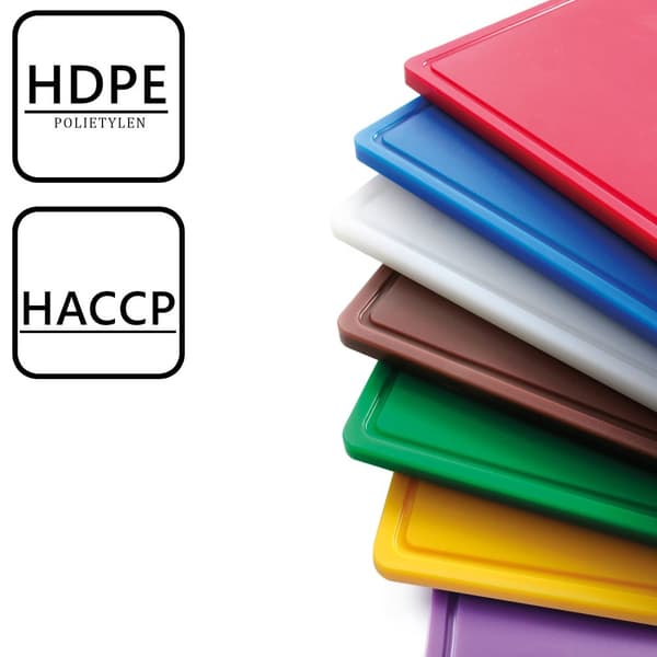 HACCP skærebræt til mejeriprodukter GN 1/2 hvid - Hendi 826102