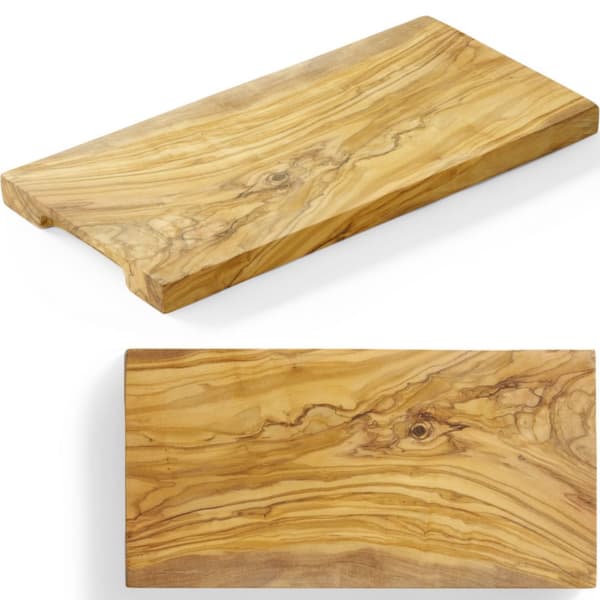 Rektangulært serveringsbræt i oliventræ 300 x 150 x 18 mm - Hendi 505175