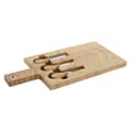 Miniatyrbillede 1 af 5: Skærebræt Home ESPRIT Natur Bambus Rustfrit stål 41 x 18,3 x 2 cm (4 Dele)