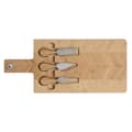 Miniatyrbilde 5 av 5: Skjærebrett Home ESPRIT Naturell Bambus Rustfritt stål 41 x 18,3 x 2 cm (4 Deler)