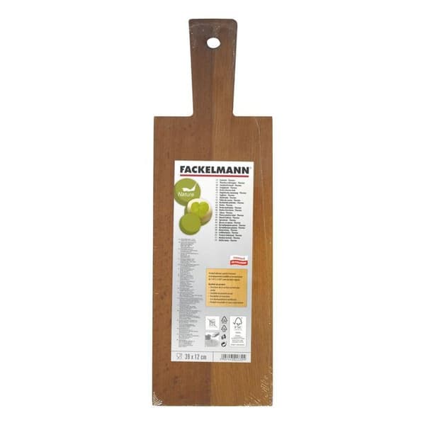 Skärbräda, mörk bok, fasade kanter 39 x 12 cm Fackelmann Wood Edition