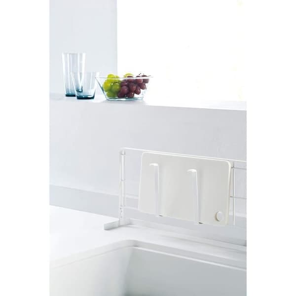 Stöd för skärbräda - Yamazaki - Vit Stål - One Size - Modern Design - Flexibel
