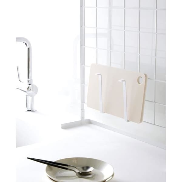 Stöd för skärbräda - Yamazaki - Vit Stål - One Size - Modern Design - Flexibel