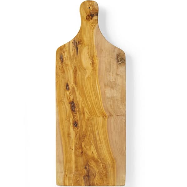 Serveringsbräda i olivträ med handtag 600 x 200 x 18 mm - Hendi 505267
