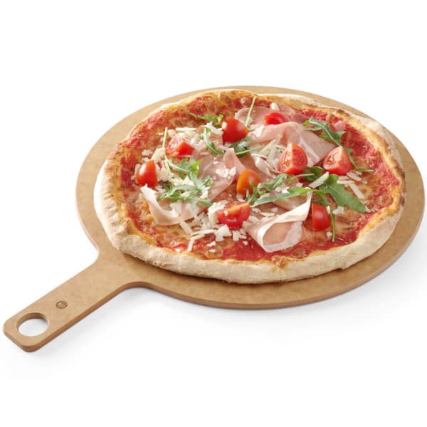 Lauta pizzan välipalojen tarjoiluun kahvan halkaisijalla 356 mm