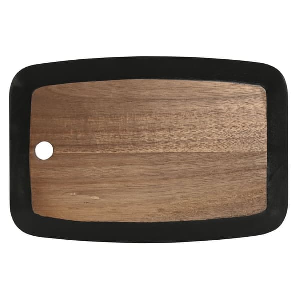 Skærebræt Home ESPRIT Sort Natur Akacie Bræt 30 x 20 x 1,8 cm