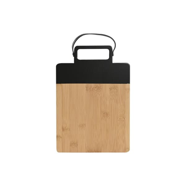 Skärbräda Home ESPRIT Svart Naturell Polyuretan Bambu 35,5 x 21 x 1,1 cm