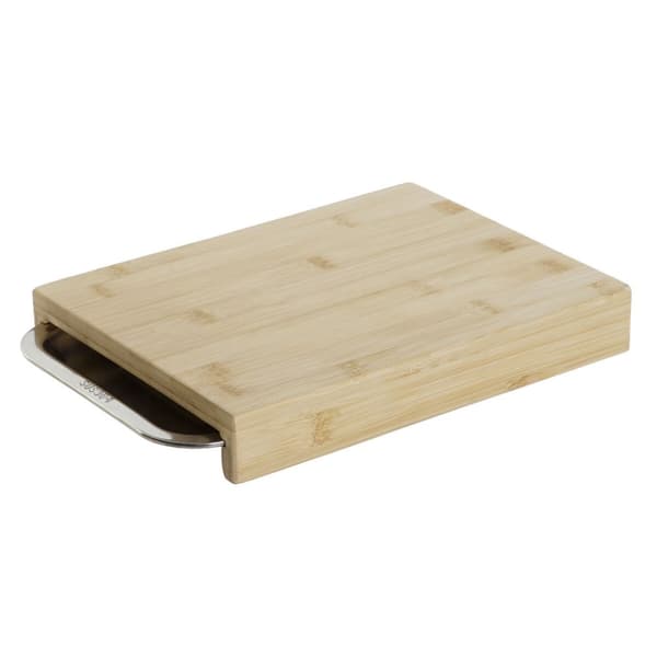 Skærebræt DKD Home Decor Natur Bambus Rustfrit stål 28 x 21,5 x 4,2 cm
