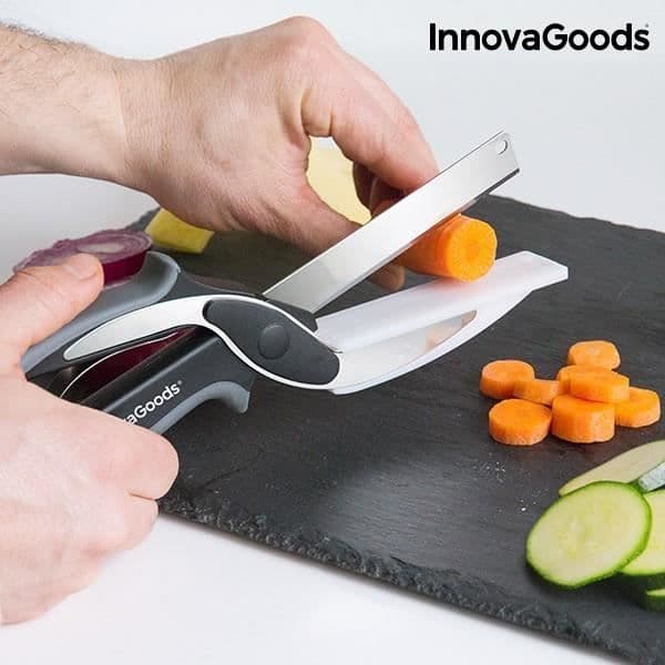 Kniv-sax med integrerad mini skärbräda InnovaGoods