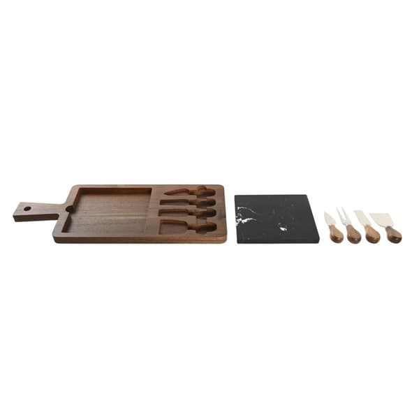 Ostbricka DKD Home Decor Brun Svart 49 x 19 x 2 cm