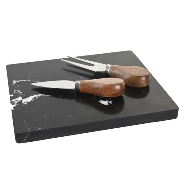 Ostebrett DKD Home Decor Brun Svart 49 x 19 x 2 cm