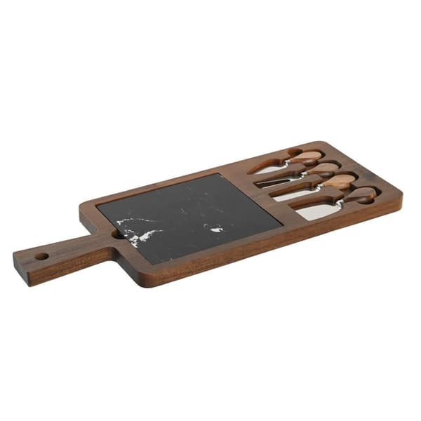 Ostebrett DKD Home Decor Brun Svart 49 x 19 x 2 cm