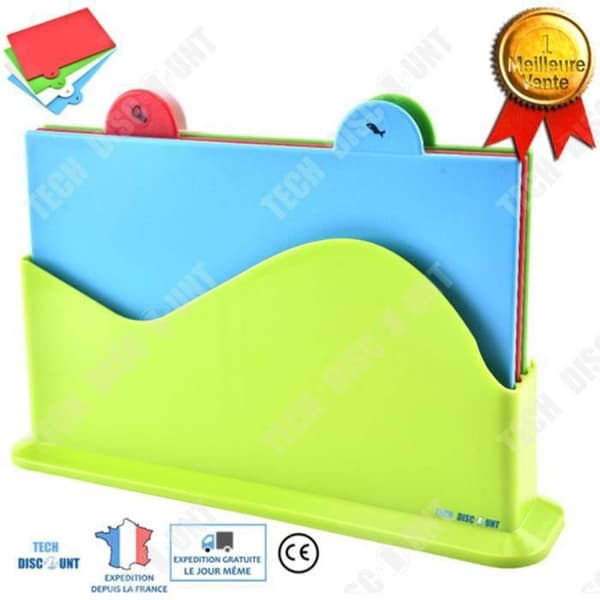 TD® set med flexibla professionella skärbrädor i plast kök pro baby tjockt bröd stor storlek 4 barn original