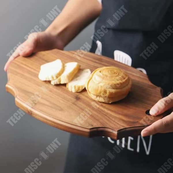 TD® Skärbräda i massivt trä utomhus Svart valnöt Western Board Western Style Steak Bread Board