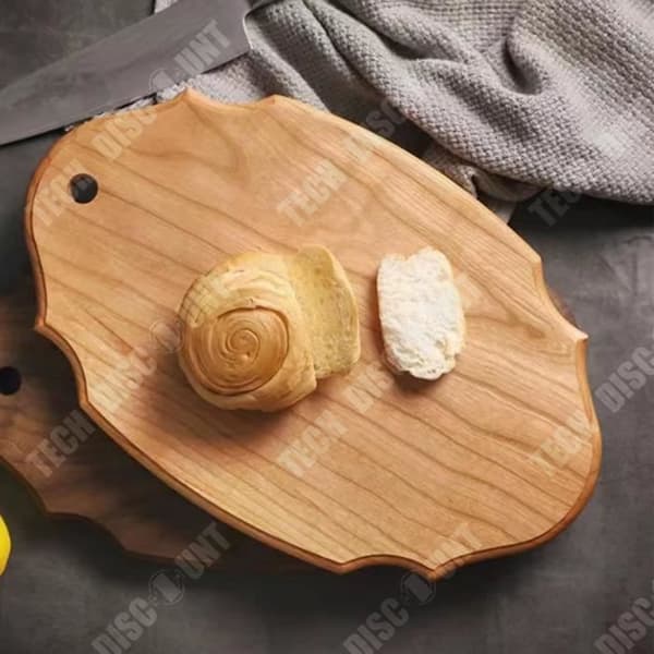 TD® Skärbräda i massivt trä utomhus Svart valnöt Western Board Western Style Steak Bread Board