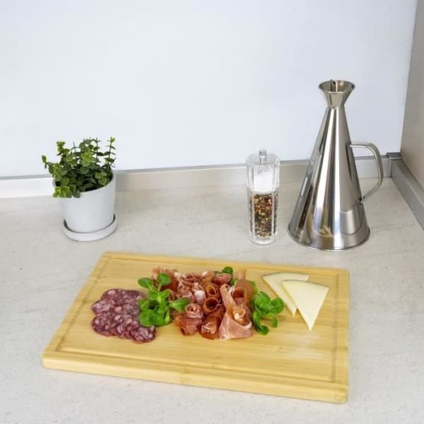 Köks skärbräda 100% bambuträ med spricka 32 x 25,5 cm. Skärbräda, kött fisk, grönsaker, frukt.