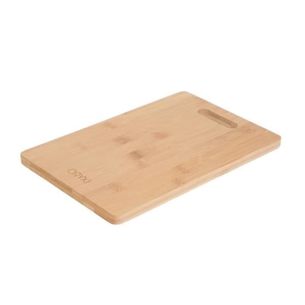 Köksknivsskärbräda 100% bambu med handtag 30x20 cm. Skärbräda, kött, fisk, grönsaker, frukt, nej.
