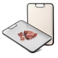 Miniatyrbillede 1 af 9: Titanium skærebræt til køkken, dobbeltsidet rustfrit stål og PP, fødevarekvalitet, let at rengøre, opvaskemaskine venlig
