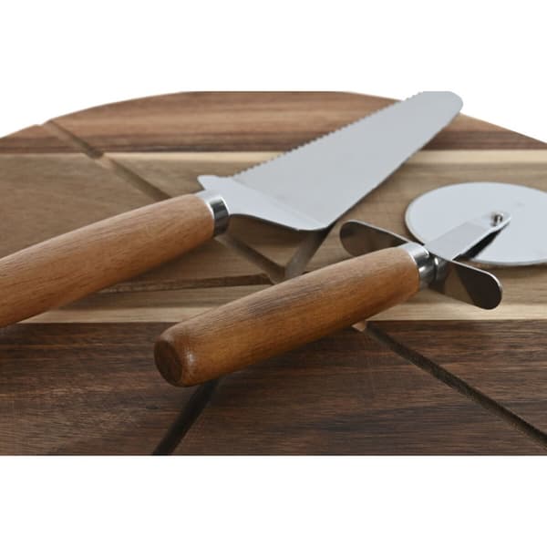 Pizzaform Home ESPRIT Naturell 30 x 40 x 1,5 cm (3 Deler)