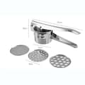 Miniatyrbillede 2 af 5: Kartoffelpresse i rustfrit stål Spaetzle Press Pastapresse med 3 perforerede indsatser