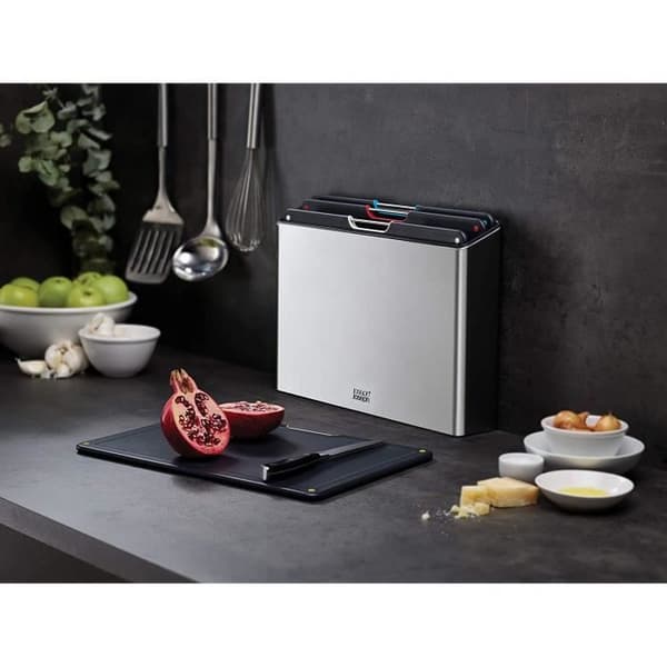 Joseph Joseph Folio skärbräda set26 x 36 cm rostfritt stål silver 5-delat