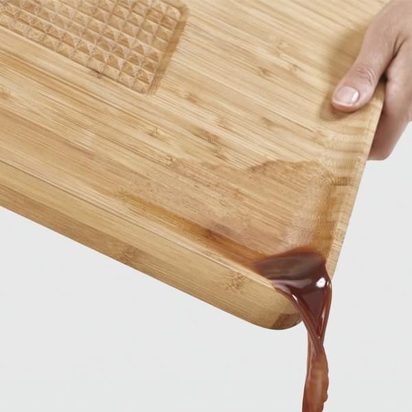 Skärbräda - Joseph Joseph - Cut&amp;Carve Bamboo GM - Bambu - Dubbel funktion - Nutida