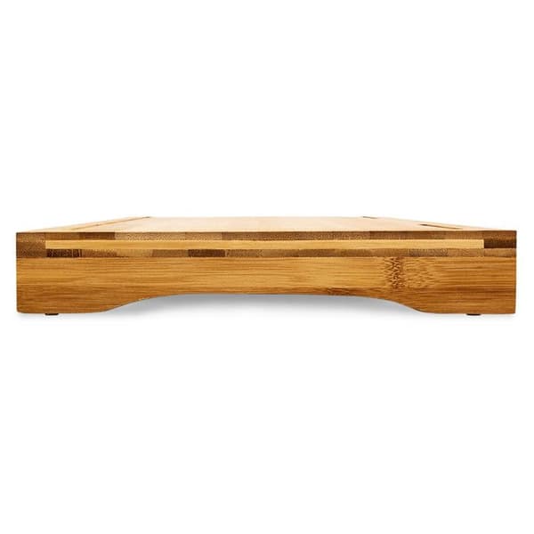 Skärbräda - Bambu - 52x29 cm - 2 i 1 - Plattskydd - Praktiskt ställ