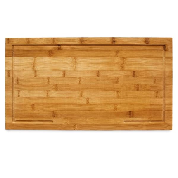 Skärbräda - Bambu - 52x29 cm - 2 i 1 - Plattskydd - Praktiskt ställ
