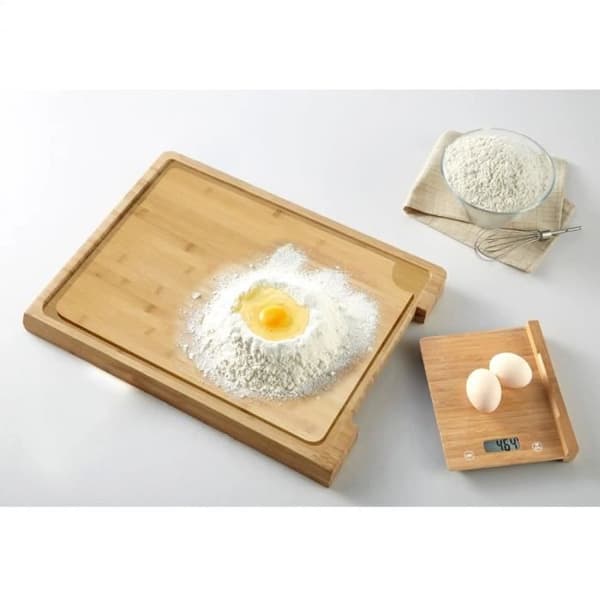 Kökset - GENERIC - Skärbräda i bambu - Integrerad våg - Tara-funktion - Nutida design