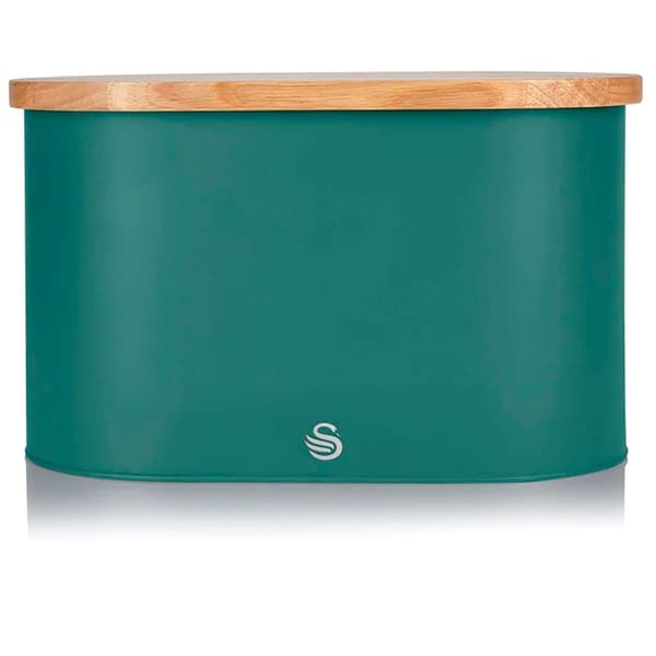 Nordisk Brödask med Bambuskärbräda och Lock Modern SWAN Nordic Grön 39214