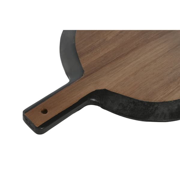 Skärbräda Home ESPRIT Svart Naturell Skiffer 38 x 28 x 1,8 cm