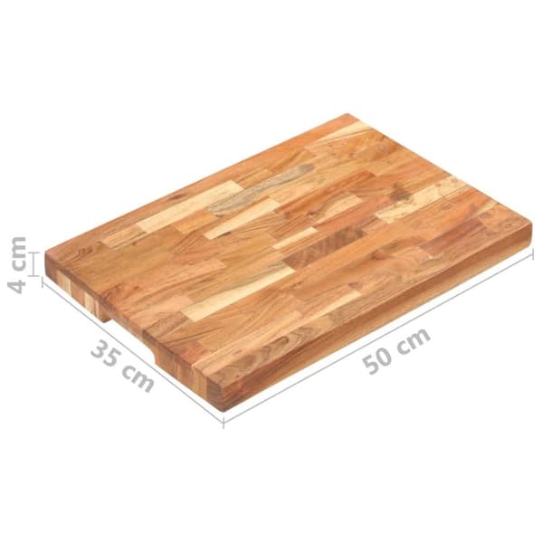vidaXL skærebræt 50x35x4 cm massivt akacietræ