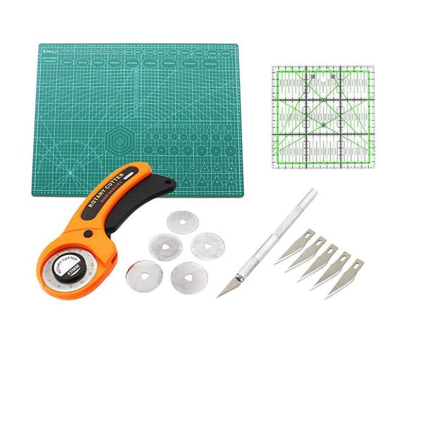 60cm*45cm*3mm dubbelsidig självläkande PVC DIY skärmatta med verktyg