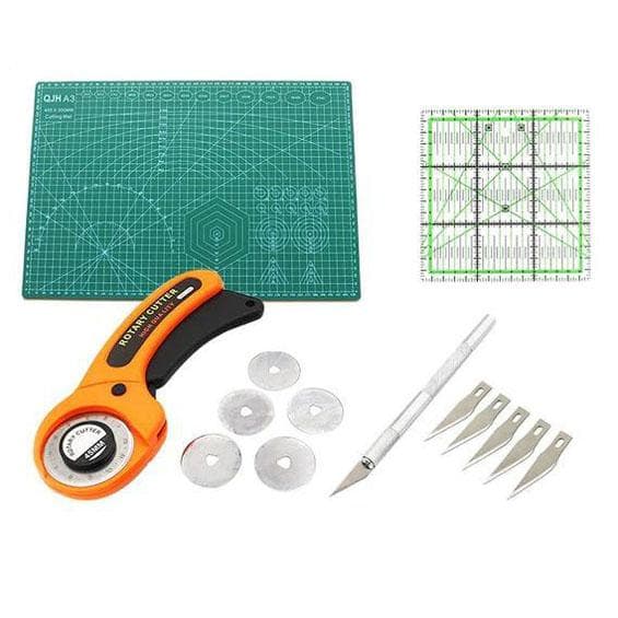 45cm X 30cm X 3mm dubbelsidig självläkande PVC DIY skärmatta med verktyg