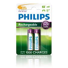 Philips Rechargeable battery HR6 AA, 2600 mAh, 2-blister