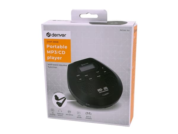Discman with auto resume and anti-shock DMP-395B black