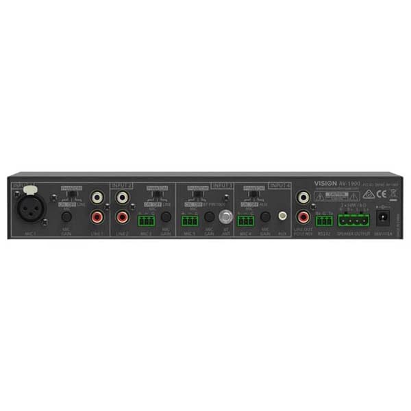 Vision Audio Mikseri Vahvistin Av-1900 Hopeinen